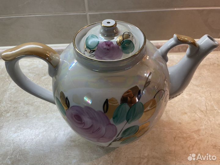 Чайники большие фарфоровые заварочные СССР, Дулёво