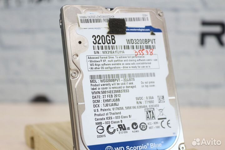 Жесткий диск WD 320 гб WD3200bpvt (35538ч)