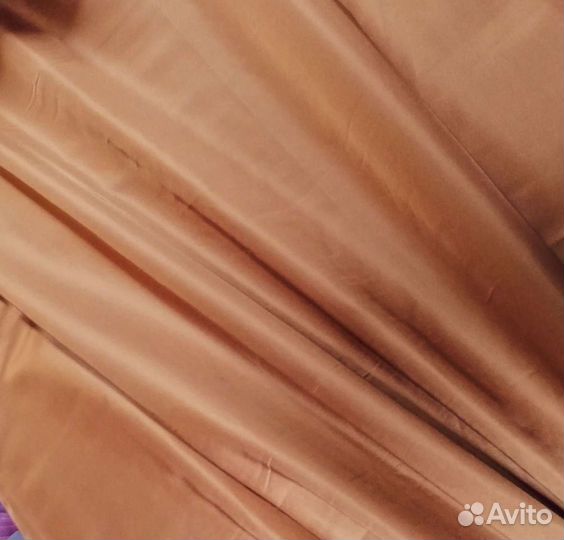 Портьерная ткань Сатен Терракотовая