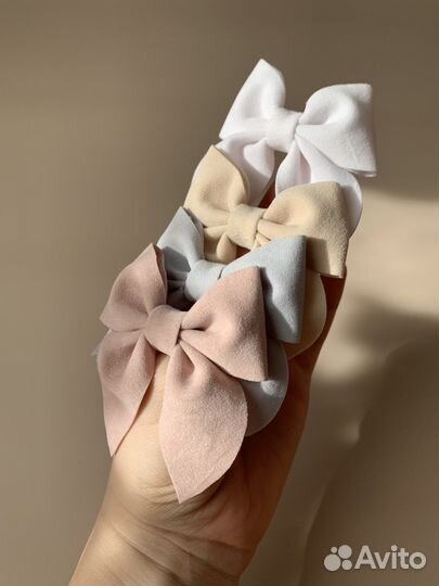 Бантики замшевые