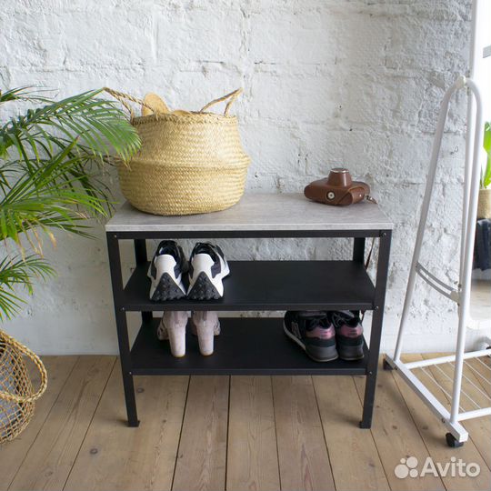 Обувница для обуви в стиле Лофт. Этажерка