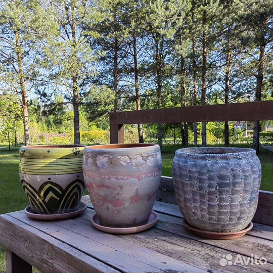 Большие Керамические Уличные Горшки Глиняные