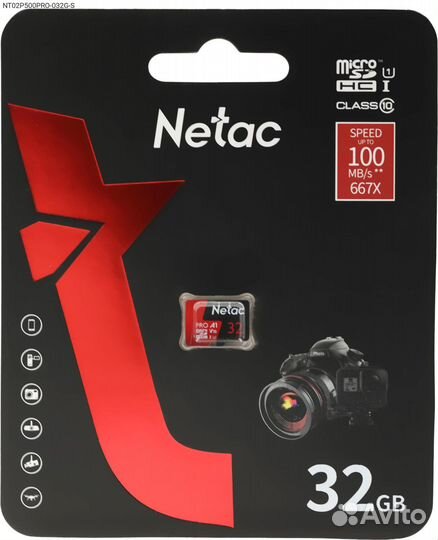 NT02P500PRO-032G-S, Карта памяти Netac P500 Extrem