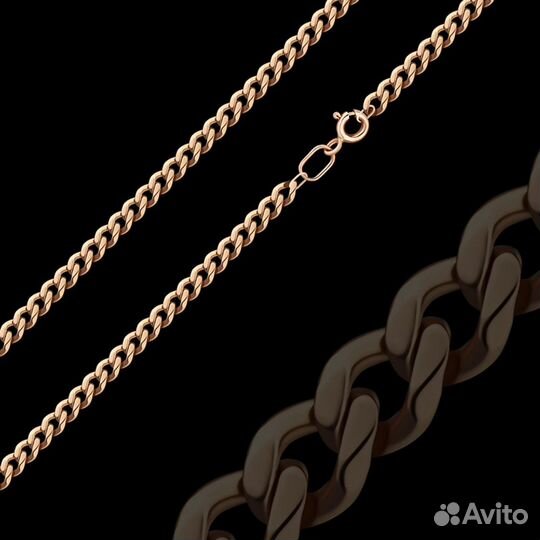 Цепь Панцирного плетения советская из красного зол