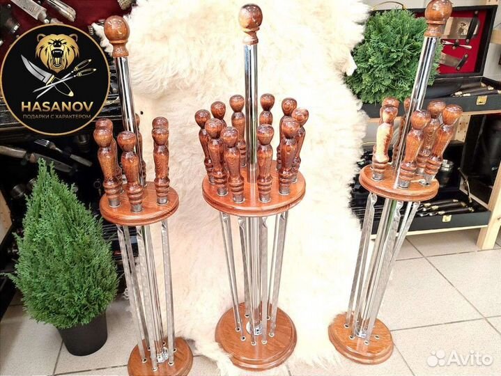 Подставка с шампурами Шашлычный набор