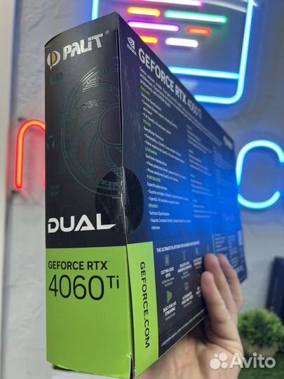 Видеокарта Palit RTX 4060ti Dual 8gb