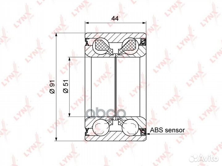 Комплект подшипника ступицы колеса перед WB