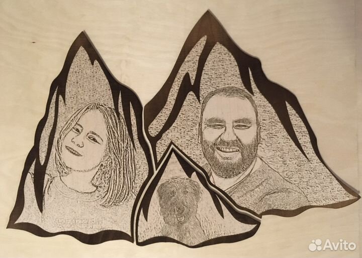 Выжженный портрет по фото