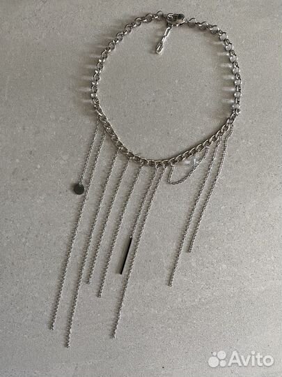Колье из цепей чокер на шею