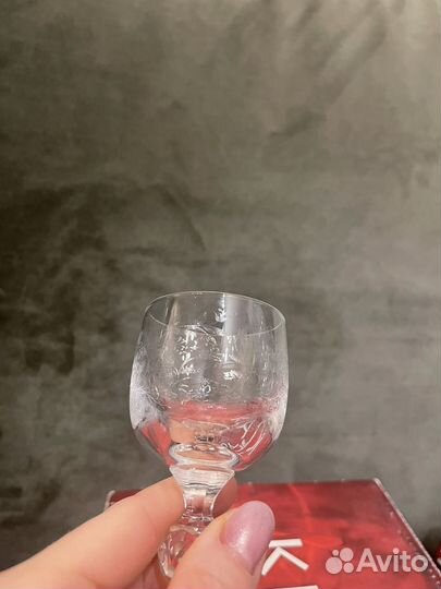 Бокалы рюмки богемия пантография хрусталь
