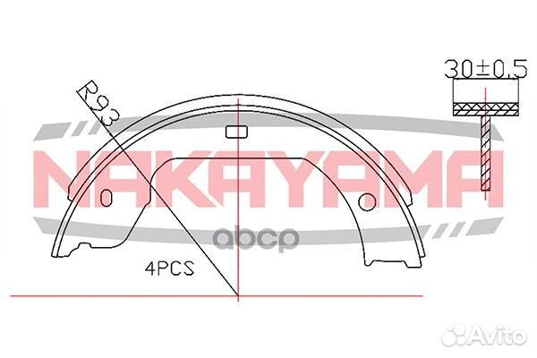 Колодки тормозные HS7258NY nakayama