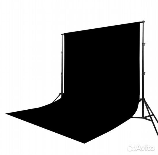 Фон черный тканевый для фото/видео съёмки