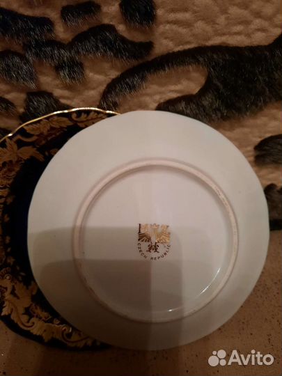 Блюдца Офелия,Золотые розы,Чехословакия