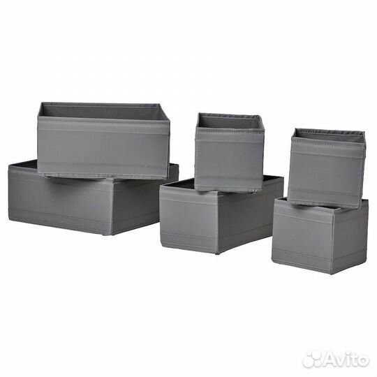 Skubb скубб 6 шт серые/белые IKEA