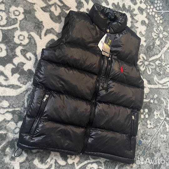 Жилетка polo ralph lauren черная матовая