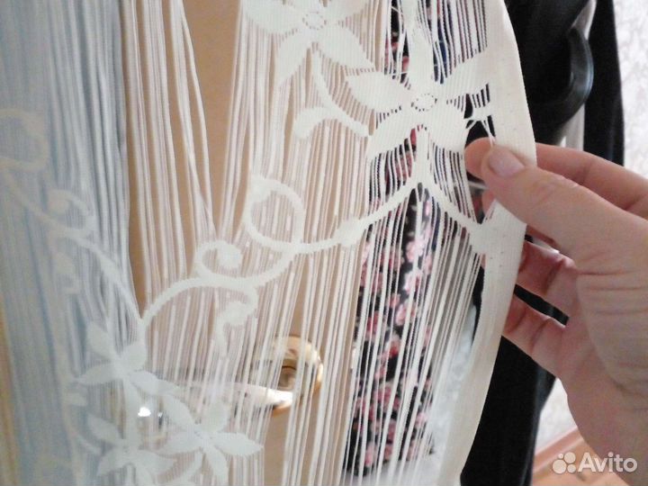 Тюль паутинка нежно желтая, 3 метра ширина