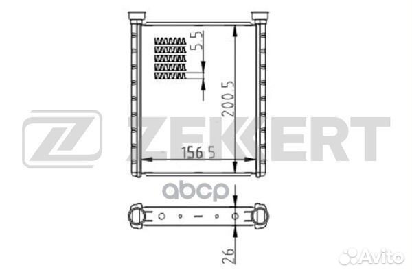 Радиатор отоп. Hyundai Solaris IV 10- Kia Rio