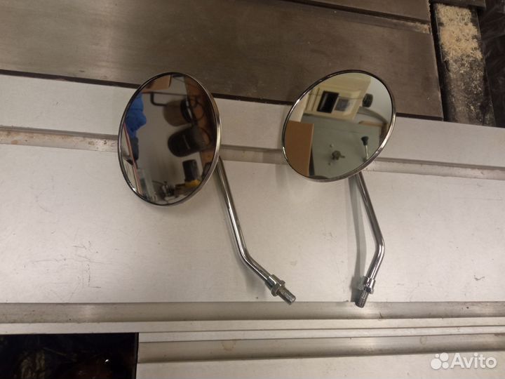 Мото зеркала разные, металл. 11см, резьба М10