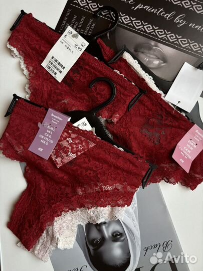 Трусы женские красные hm бразильяно s m l