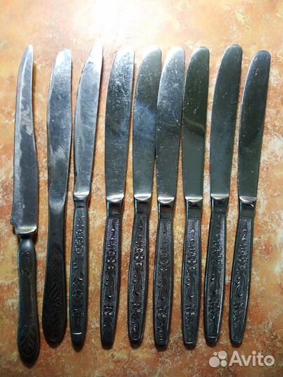 Нержавейка-столовые,чайные ложки,ножи,мельхиор-3