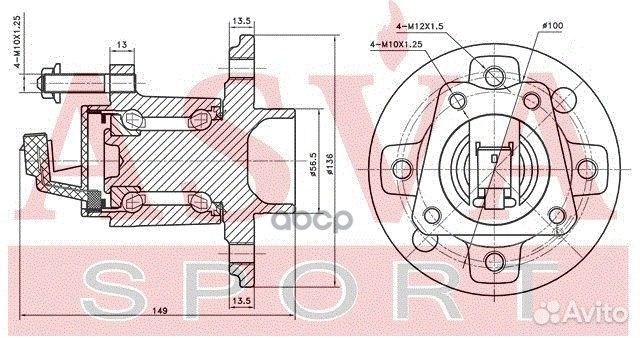 Ступица колеса с ABS зад прав/лев opwhah4R