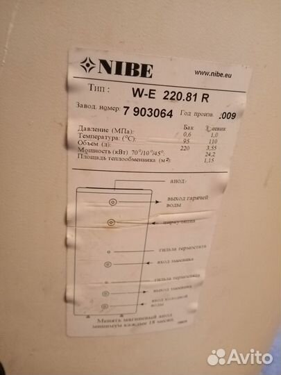 Водонагреватель косвенного нагрева Nibe W-E 220.81