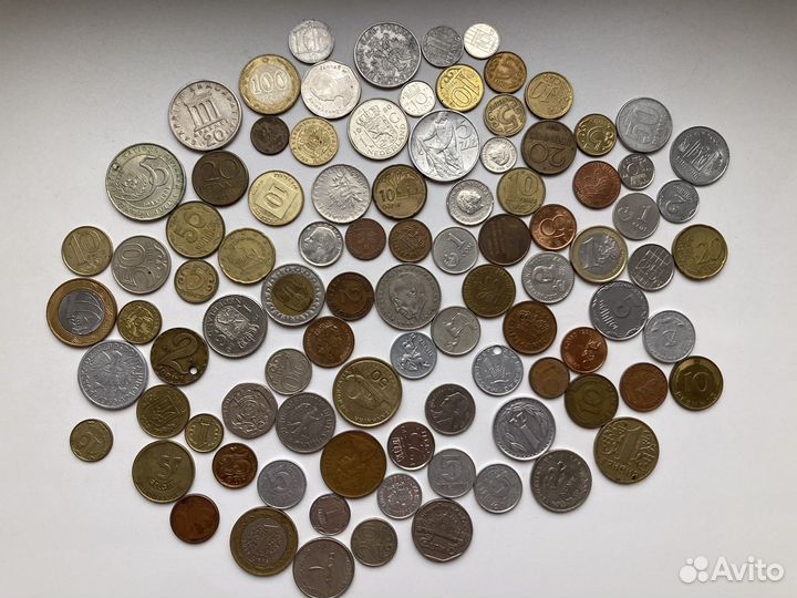 Монеты одним лотом 94 штуки