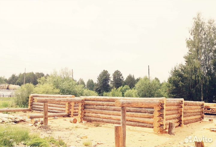 Сруб дома из бревна 6 на 9