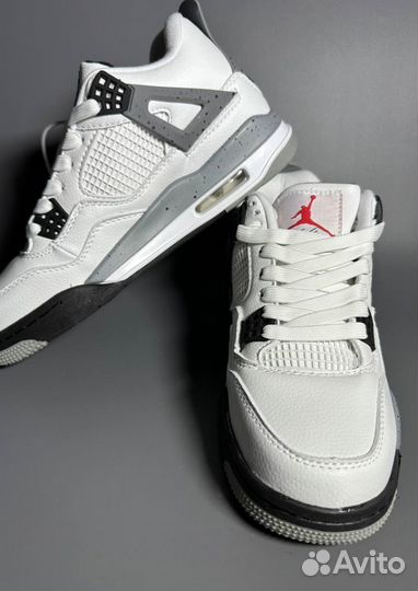 Кроссовки Air Jordan 4 White Oreo Люкс