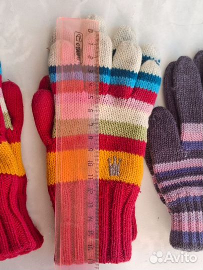 Перчатки 3 пары 4-7 лет