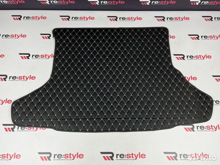 Коврик багажника 3D Prius 30 Черный с золотой стр