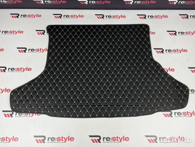 Коврик багажника 3D Prius 30 Черный с золотой стр