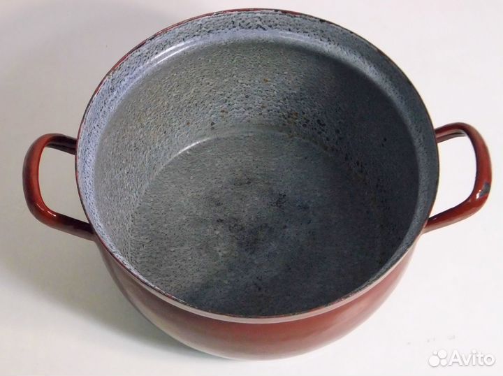 Кастрюля клеймо 10л старинная Германия эмалированн