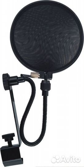 Поп-фильтр, двойной капрон, струбцина Force MS-18