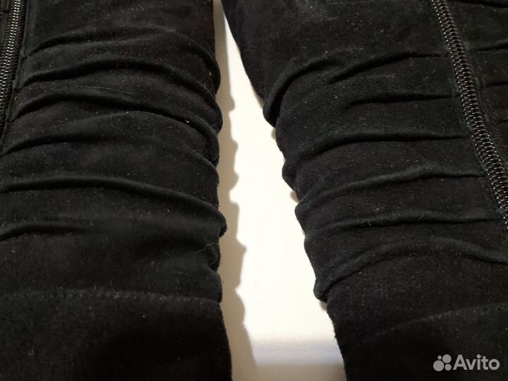 Сапоги женские зимниезамша, натуральный мех 40