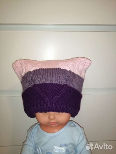 Шапки зима-весна, тёплые, на объём 50-54