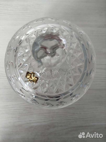 Ваза с крышкой на ножках хрусталь Югославия