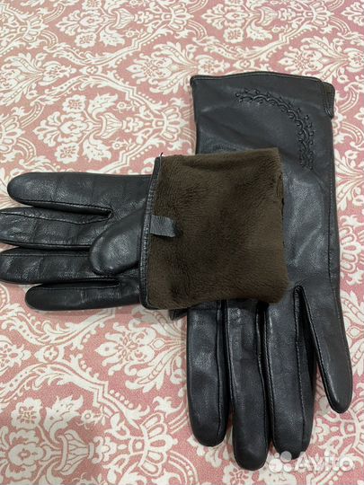 Перчатки кожаные женские