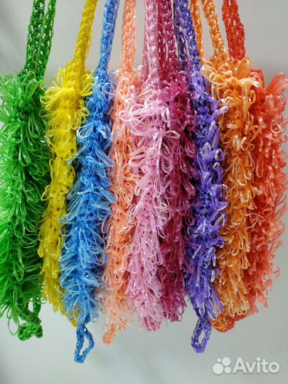 Мочалки ручной вязки полипропиленовые