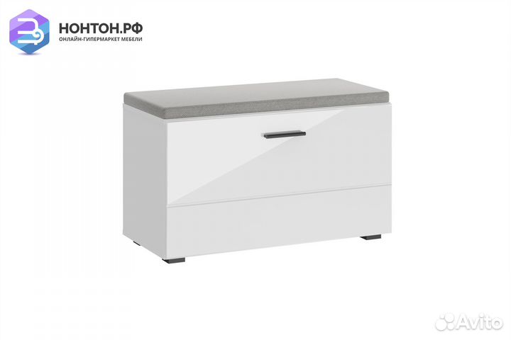 Тумба для обуви Gloss белый глянец / белый