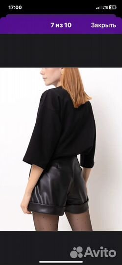 Шорты из эко кожи