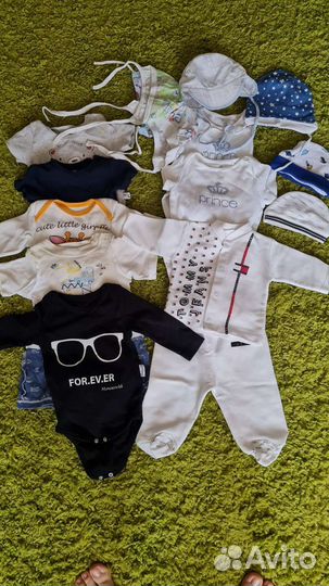 Вещи пакетом на мальчика 0-3 месяца