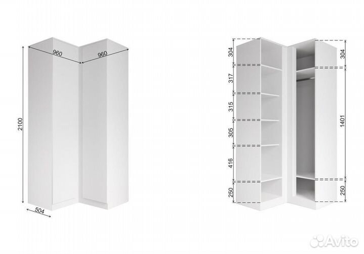 Шкаф угловой белый серый графит IKEA 96 210 96