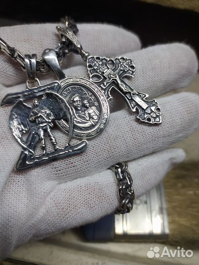 Серебряная цепь бисмарк 36 гр