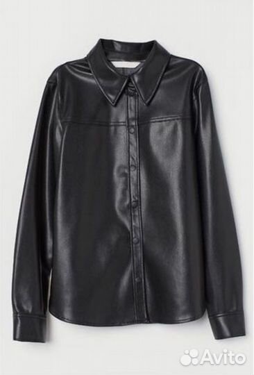 Кожаная рубашка H&M