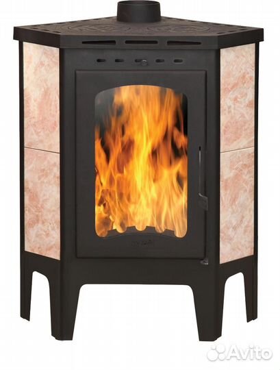 Печь-камин бавария угловая с плитой