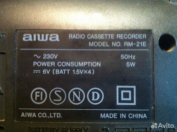Магнитолу aiwa RM-21 E