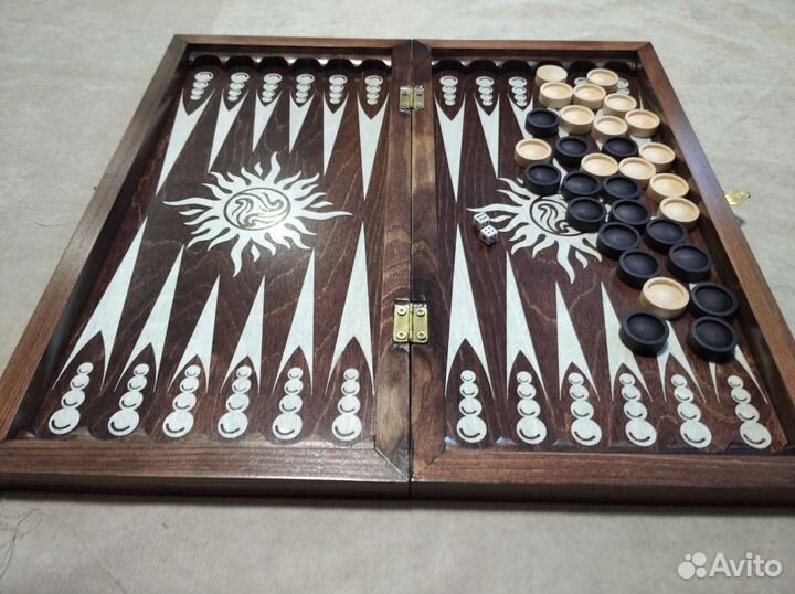 Игра 3 в 1 малая венге (нарды, шахматы, шашки)