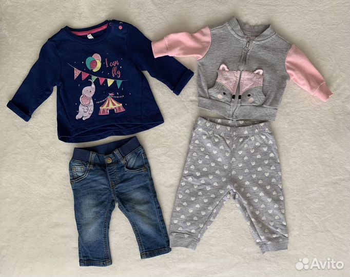 Вещи пакетом для девочки 62 - 68 - 74 размера