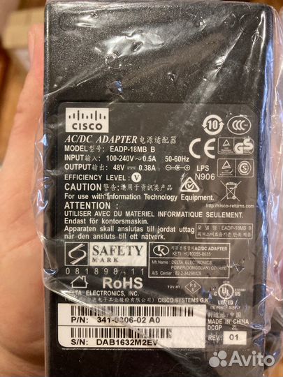 Блок питания Cisco eadp-18MB B 48V 0.38A